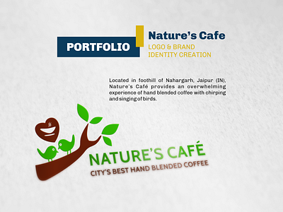 Nature's Cafe bird logo branding cafe logo coffee design illustration logo nature logo vector