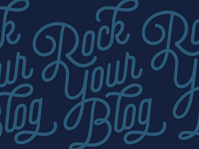 Rock Your Blog Logo brand logo script selfie