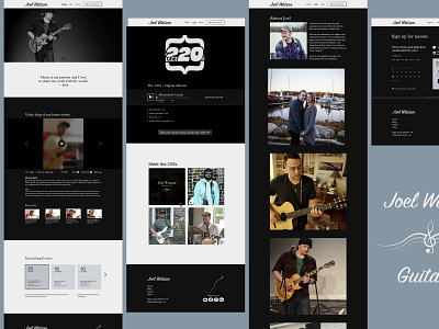 Joel Watson Portfolio Shot design desktop illustration illustrations musician portfolio design sketch ui ui design ux visual design web design website