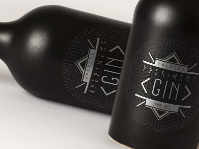 Gin brand logo and packaging branding logo