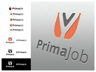 Primajob branding design logo vector