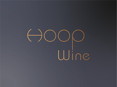 Hoop wine design logo vector