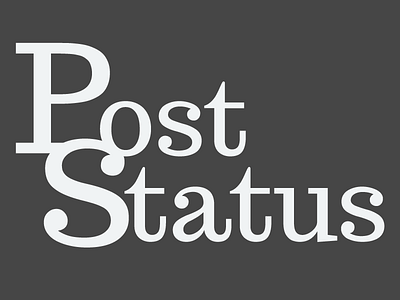 Post Status Concept Serif logo
