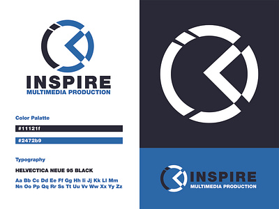 Logo Design For Inspire Multimedia Production animation brand brand identity branding design flat graphicdesign icon logo vector