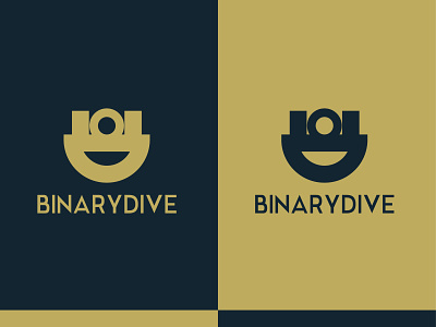 Binary Dive Logo brand identity branding flat graphicdesign icon illustration lettering art logo typography vector