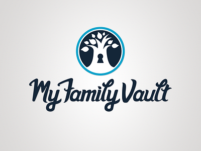 My Family Vault Logo hand lettering logo