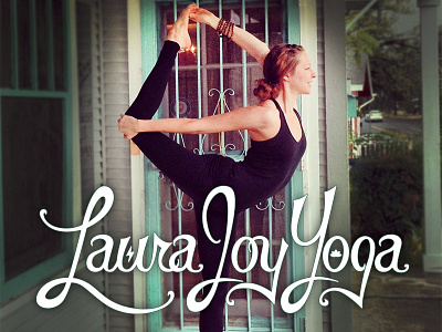 Laura Joy Yoga Logo hand lettering logo