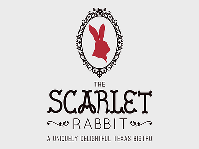 The Scarlet Rabbit hand lettering logo texas