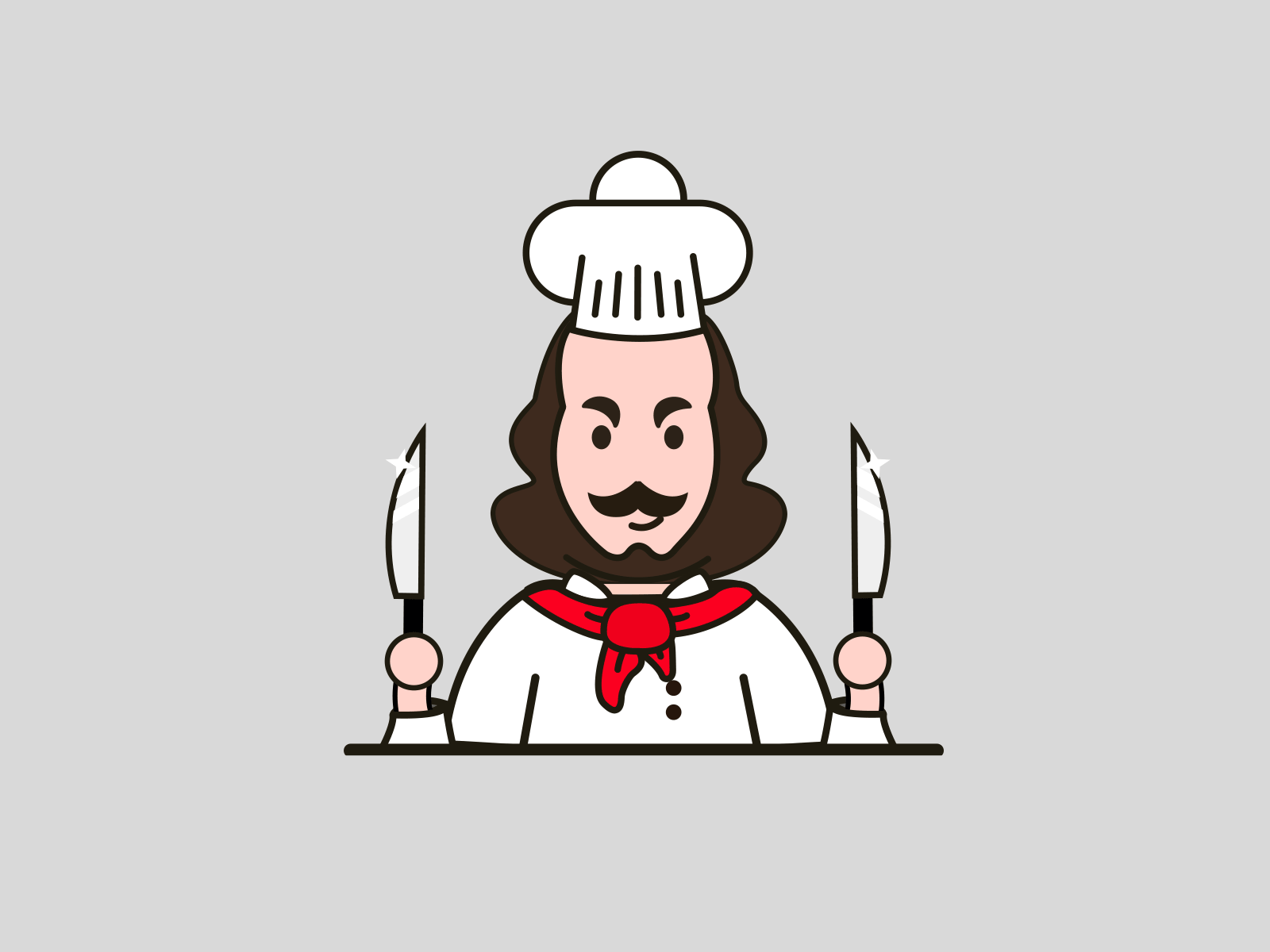 professional cook 2danimation aftereffects animated animated gif animation application character design charecter animation digital product gif illustrator loop motion motiongraphics sticker vector