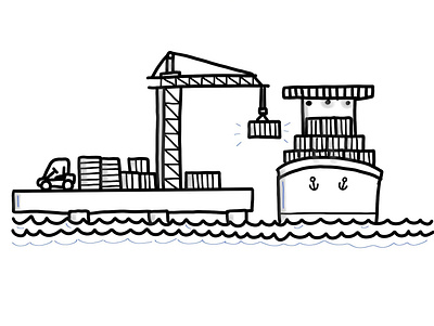 Port in Wellington design graphic design icon illustration port