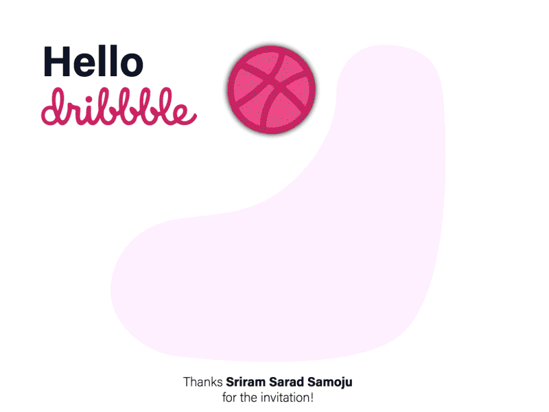 Dribbble First Shot animation design firstshot hello dribbble perfect loop