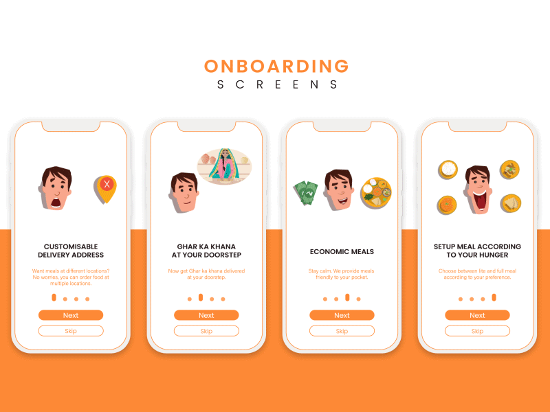 Onboarding Screens after effects animation mobile motion graphics orboarding screens