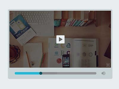 Simple Video Player flat freebie player psd simple video