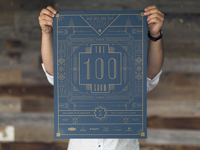 AIGA 100 Show Poster 100 show aiga letterpress poster print