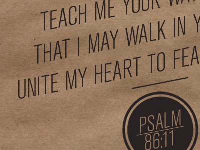 Psalm 86:11 bible memorization paper psalm verse