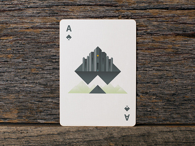 Ace of Spades ace card castle playing cards spades temple