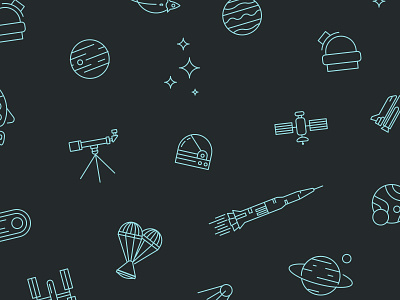 Space: the final FUN-tier! comet helmet icons planets satellite ship space