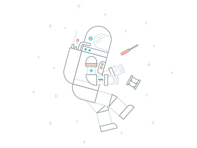 Space Problems ardusat astronaut cubesat illustration satellite space