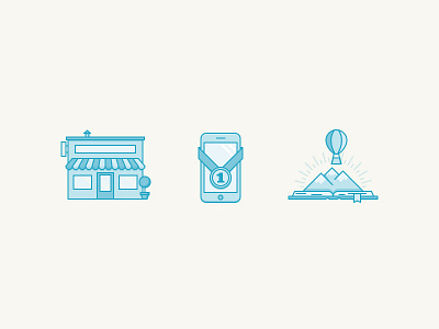 A Shop, a Phone, and a Story icons imagination mobile first phone shop small business story
