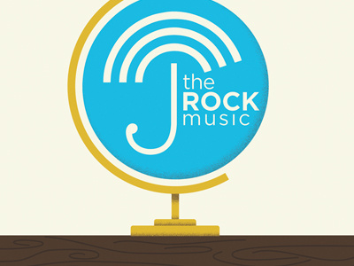 The Rock Music dissolve globe gotham grain logo music rock wood