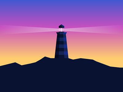 Vision lighthouse sunset vision