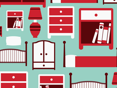 Bedroom Furniture Pattern bedroom illustration pattern