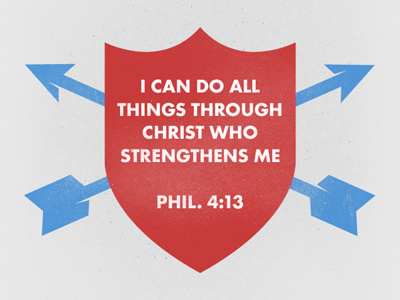 Philippians 4:13 arrow bible futura philippians shield verse