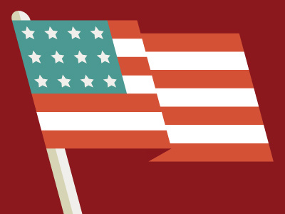 Grand Old Flag america flag illustration usa