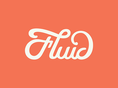Fluid fluid logo logotype script type