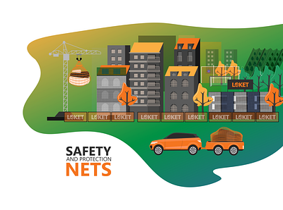 LOKET - Creating Safety design illustration safetynets vector