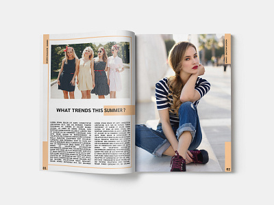 Mockup of a women's magazine fashion magazine mockup design summer summer magazine