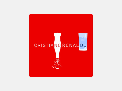 Snub Coca-Cola "drink water"_Cristiano Ronaldo brand coke concept poster drink water graphic graphic design juice poster design red background soft drink water