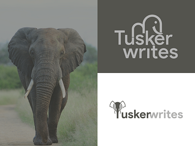 Tusker Writes Logo Design branding design digital marketing elephant logo graphic design illustration logo logo design promotion social media tusker logo tusker writes