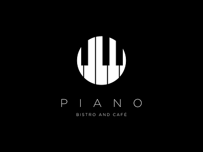 Piano Bistro and Café branding corporate design identity logo minimal simple
