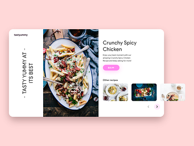 Tasty Pink app branding food icon illustration logo minimal typography ui ux web
