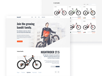 DailyUI 003 - Bike Brand Landing Page