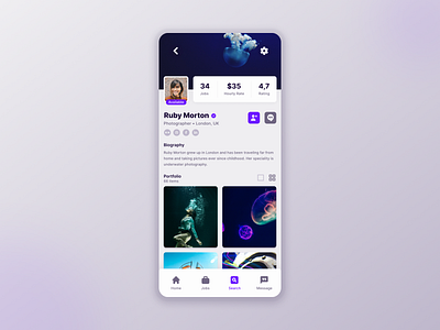 DailyUI 006 - User Profile Page/Screen 006 app dailyui dailyui 006 dailyuichallenge mobile mobile ui page profile profile design profile page ui ux uxui