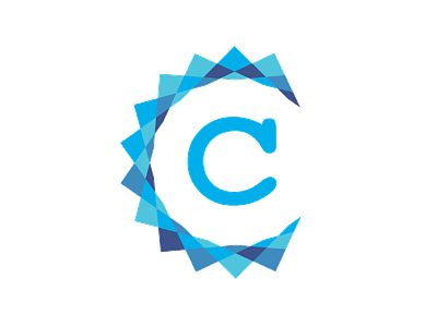 c logo alphabet blue c design geometric graphics identity logo