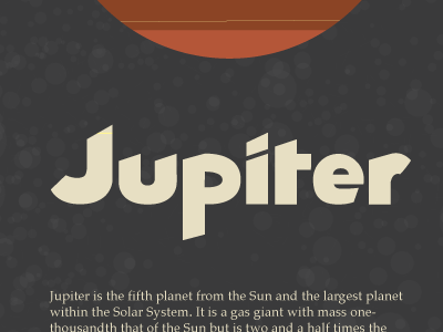 Jupiter Lettering geometry graphics jupiter lettering planet poster simple space