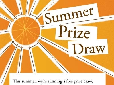 sun with type design poster prizes summer