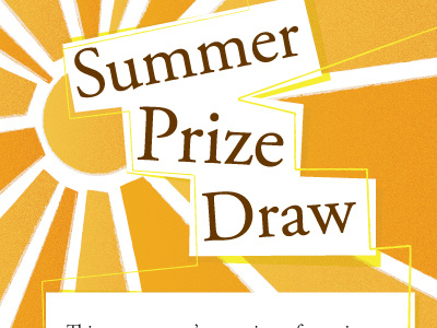 prize-draw final draw poster prize summer sun vector