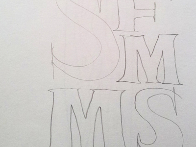 Simple Logo Sketch design identity lettering logo pencil rough sketch sketch book wip