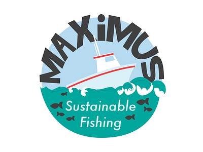 Maximus Rough 1 branding cartoon design fish graphics logo rough simple sustainable wip