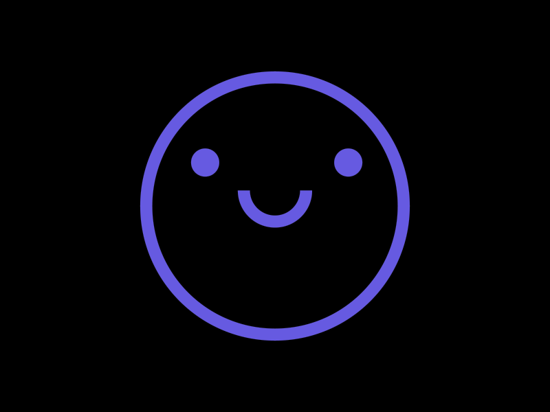 Winking Smiley Face animation branding flat graphic design icon illustration minimal motion graphics ui vector