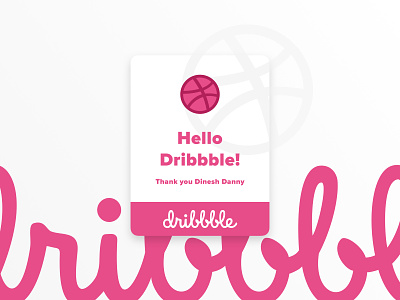 Hello Dribbble! design dribbble flat hello dribbble illustration invitation invitation card my first shot vector