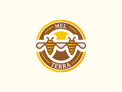 Bee's animal badge bee branding crest design fly hive icon jorge ros logo wing
