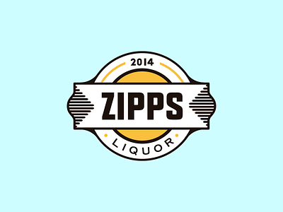 Zipps badge beer icon identity jorge ros line logo mark stroke