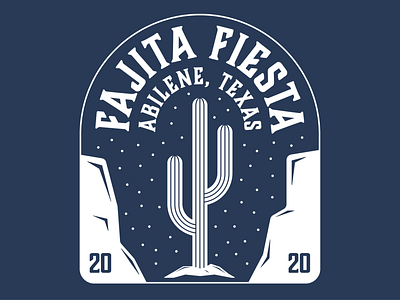 Fajita Fiesta cactus desert illustration simple typography