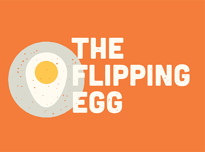 The Flipping Egg brand identity breakfast egg logo simple typography