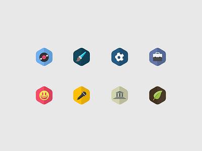 Category Icons 🌀 blue brown category colors cyan flat green icons instaradio red